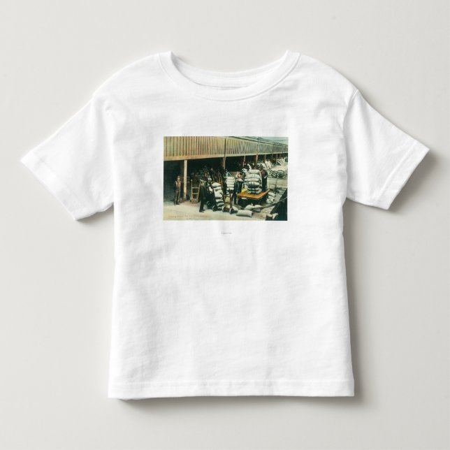 Ansicht der Schiffs-Yard-Arbeitskräfte, die Weizen Kleinkind T-shirt (Vorderseite)