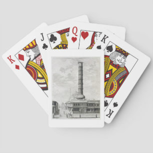 Ansicht der Spalte von Constantine und von Spielkarten