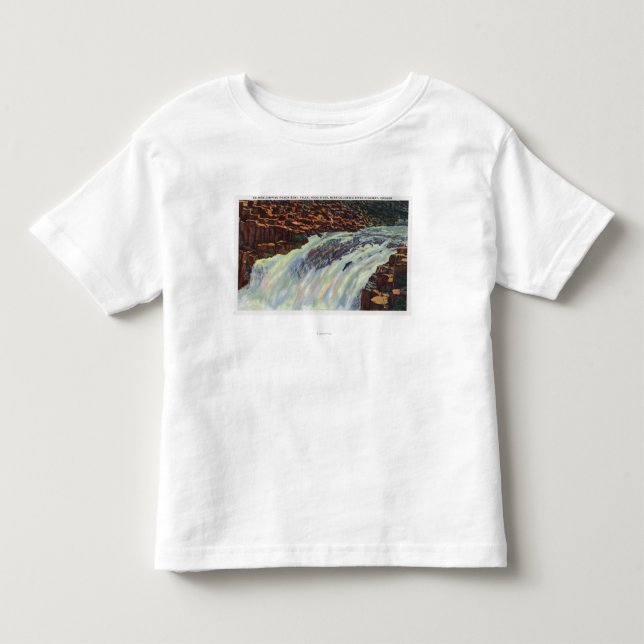 Ansicht der springenden Punschschale-Lachsfälle Kleinkind T-shirt (Vorderseite)