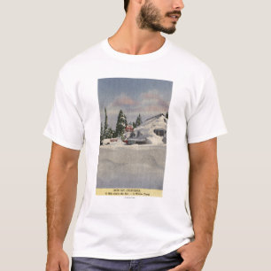 Ansicht der Stadt im Winter T-Shirt