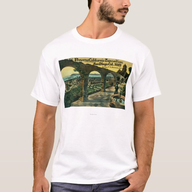Ansicht der Stadt von einem Auftrag, Panama-CA T-Shirt (Vorderseite)