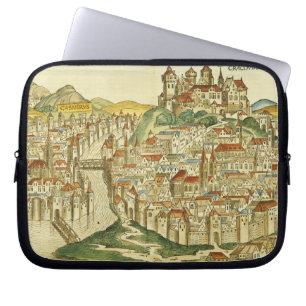 Ansicht der Stadt von Krakau (Kracow), vom Nure Laptopschutzhülle