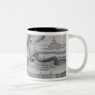 Ansicht der Stadt von Madrid Zweifarbige Tasse