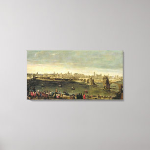 Ansicht der Stadt von Saragossa Leinwanddruck