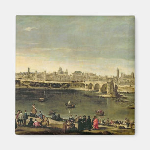 Ansicht der Stadt von Saragossa Magnet