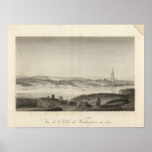 Ansicht der Stadt von Washington im Jahre 1800 Poster