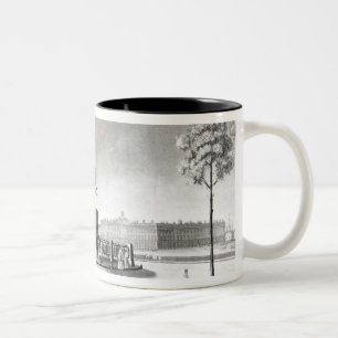 Ansicht der Statue von Peter der Große Zweifarbige Tasse