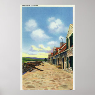 Ansicht der Südplattform Poster
