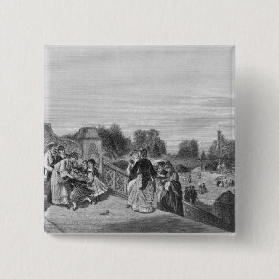 Ansicht der Terrasse, Central Park, 1872 Button