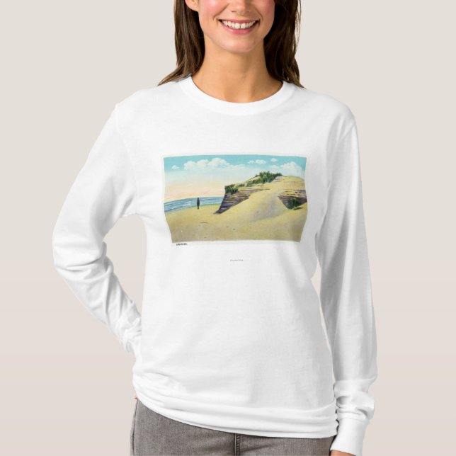 Ansicht der typischen Neu-England Sanddünen T-Shirt (Vorderseite)