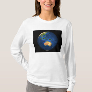 Ansicht der vollen Erde, die Indonesien, Ozean T-Shirt