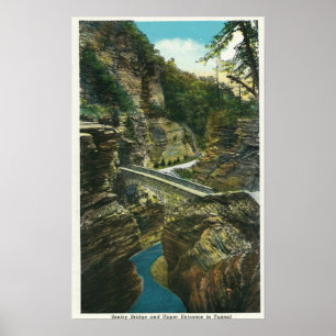 Ansicht der Wache-Brücke u. des oberen Tunnels Poster