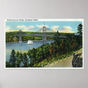 Ansicht der Waldo-Hancock Brücke Poster