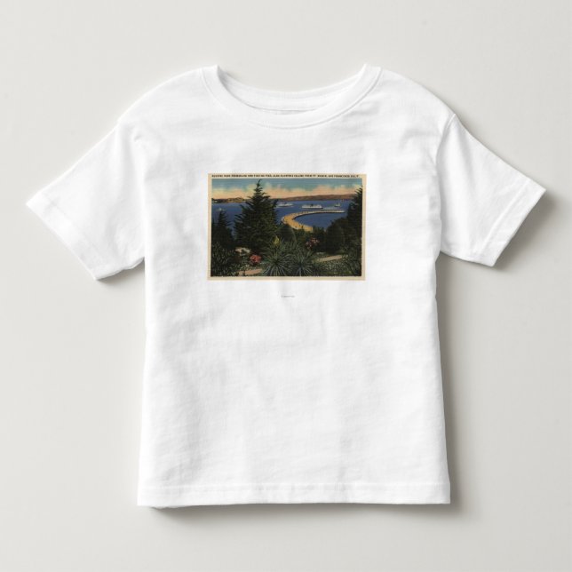 Ansicht der Wasserpark-Promenade u. des Piers Kleinkind T-shirt (Vorderseite)