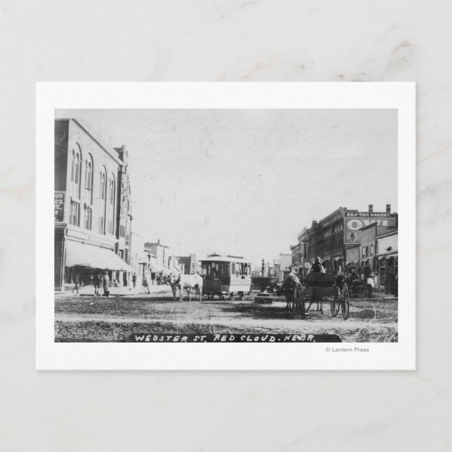 Ansicht der Webster Street Postkarte (Vorderseite)