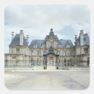 Ansicht der Westfassade von Chateau de Maisons Quadratischer Aufkleber
