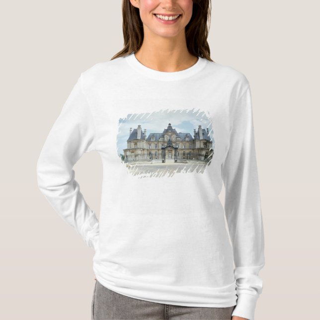 Ansicht der Westfassade von Chateau de Maisons T-Shirt (Vorderseite)