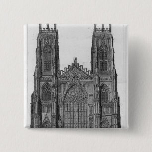 Ansicht der Westfront von York-Kathedrale Button