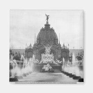 Ansicht der zentralen Haube und des Brunnens Magnet