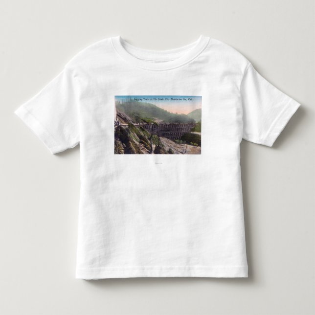 Ansicht des a-Protokollierungs-Zugs über Kleinkind T-shirt (Vorderseite)