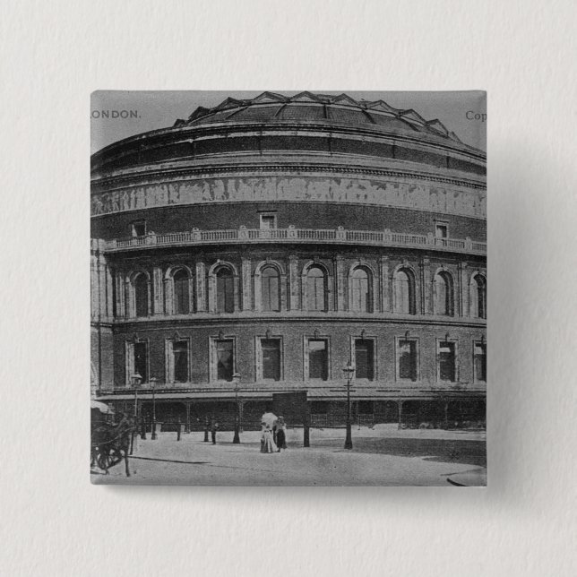 Ansicht des Alberts Hall, c.1900 Button (Vorderseite)