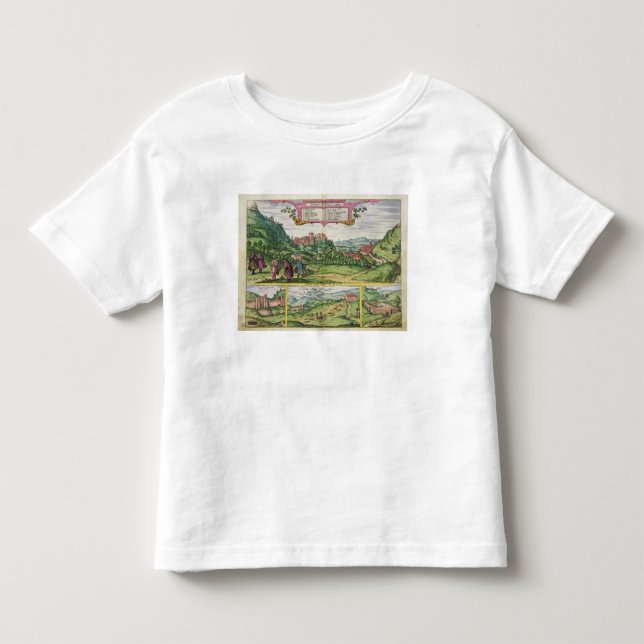 Ansicht des Alhambras, von 'Civitates Orbis Terrar Kleinkind T-shirt (Vorderseite)