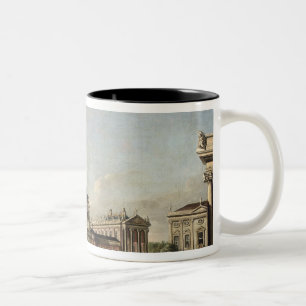Ansicht des alten Marktes Zweifarbige Tasse