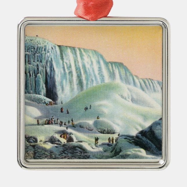 Ansicht des Amerikaners fällt in Winter # 2 Ornament Aus Metall (Vorne)