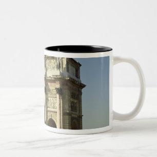 Ansicht des Arcs de Triomphe du Carrousel Zweifarbige Tasse