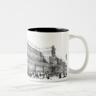 Ansicht des Äußeren des Kristallpalastes Zweifarbige Tasse