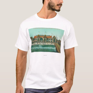 Ansicht des badenpavillons und des elektrischen T-Shirt
