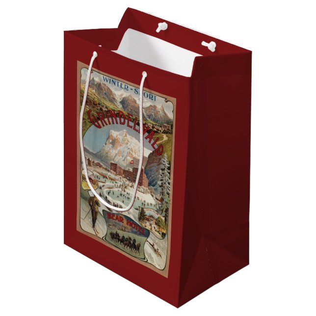 Ansicht des Bärn-Hotel-fördernden Plakats Mittlere Geschenktüte (Vorderseite Schrägansicht)