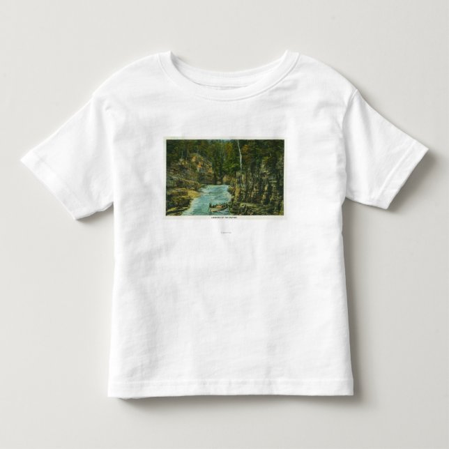 Ansicht des Bootes die Rapids oben schauend Kleinkind T-shirt (Vorderseite)