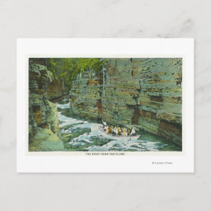 Ansicht des Bootes Starten des Flusses Postkarte