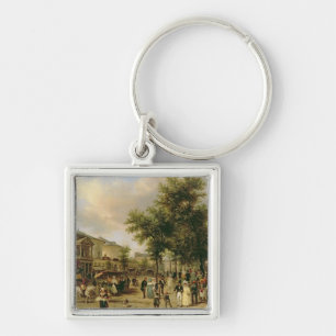 Ansicht des Boulevards Montmartre, Paris, 1830 Schlüsselanhänger