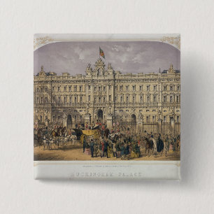 Ansicht des Buckingham Palace mit einer Menge Button