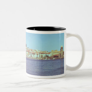 Ansicht des Chateau-DES Templiers Zweifarbige Tasse