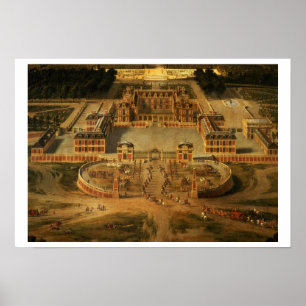 Ansicht des Chateaus, der Gärten und des Parks von Poster