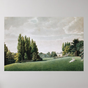 Ansicht des Chateaus nahe der Steinbrücke Poster