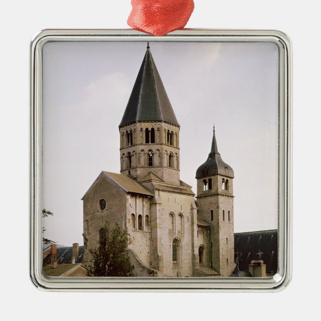 Ansicht des Clocher de L'Eau Benite Silbernes Ornament (Vorne)