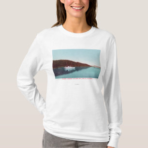 Ansicht des Dampfer-Flüsterns auf dem See T-Shirt