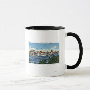 Ansicht des Dampfers Hendrick der Hudson Tasse