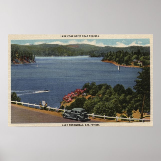 Ansicht des Edge Drive in der Nähe des Staudamms Poster (Vorne)