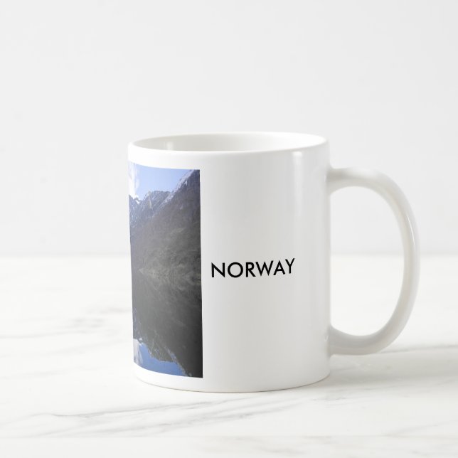 Ansicht des Fjordes, Norwegen Kaffeetasse (Rechts)