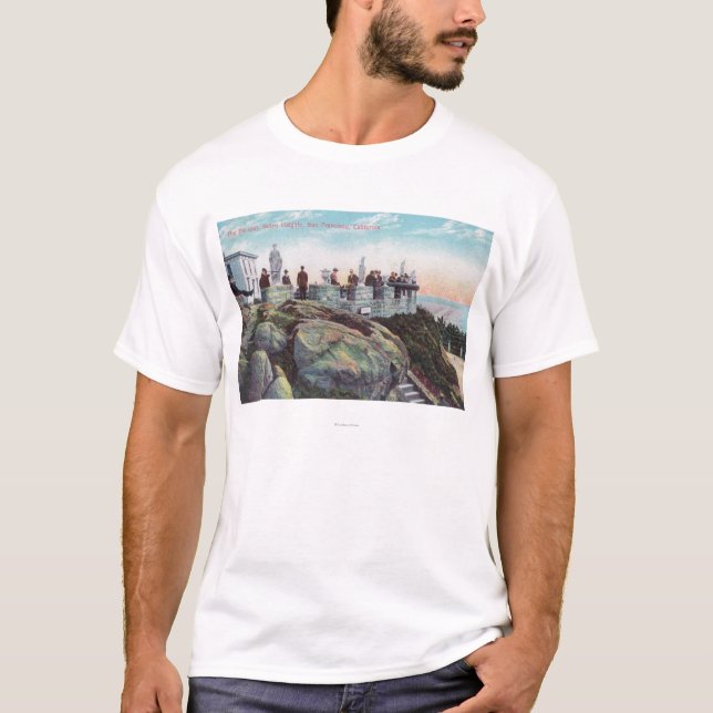 Ansicht des Geländers auf Sutro Höhen T-Shirt (Vorderseite)