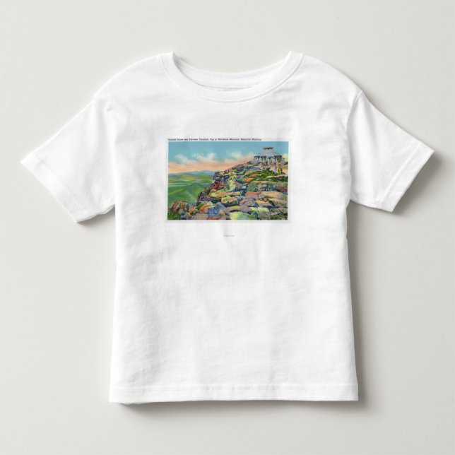 Ansicht des Gipfel-Hauses, Aufzugs-Anschluss Kleinkind T-shirt (Vorderseite)