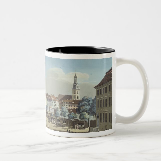 Ansicht des Hackescher Markt Zweifarbige Tasse (Rechts)