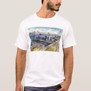 Ansicht des Hafens von Albanien, SS Iroquois T-Shirt