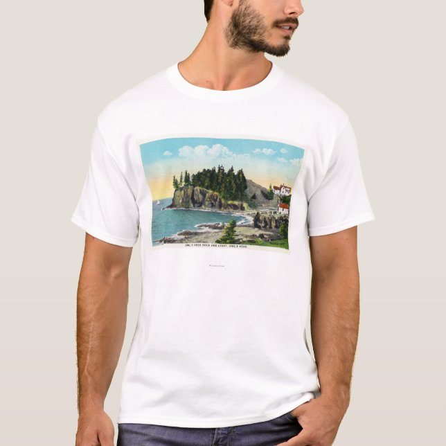 Ansicht des Hauptder leuchtturm-und der Eule T-Shirt (Vorderseite)