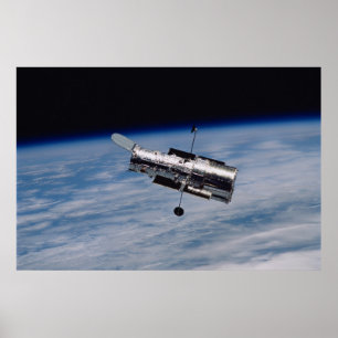 Ansicht des Hubble-Weltraumteleskops aus Kolumbien Poster